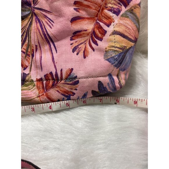 CHICO Tropical Floral Pink Crossbody Bag With Adjustable Strap & Zipper Closure - Picture 11 of 12